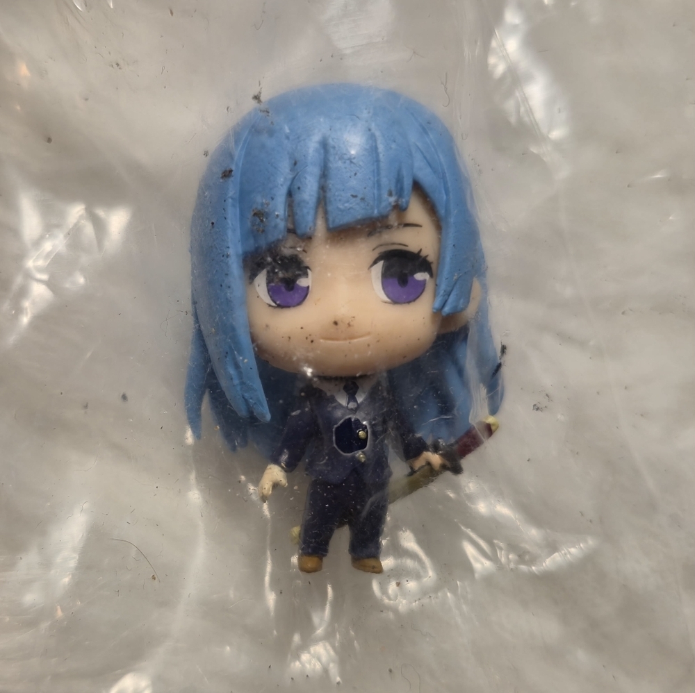 Blue Haired‎ Anime Figure with Purple Eyes